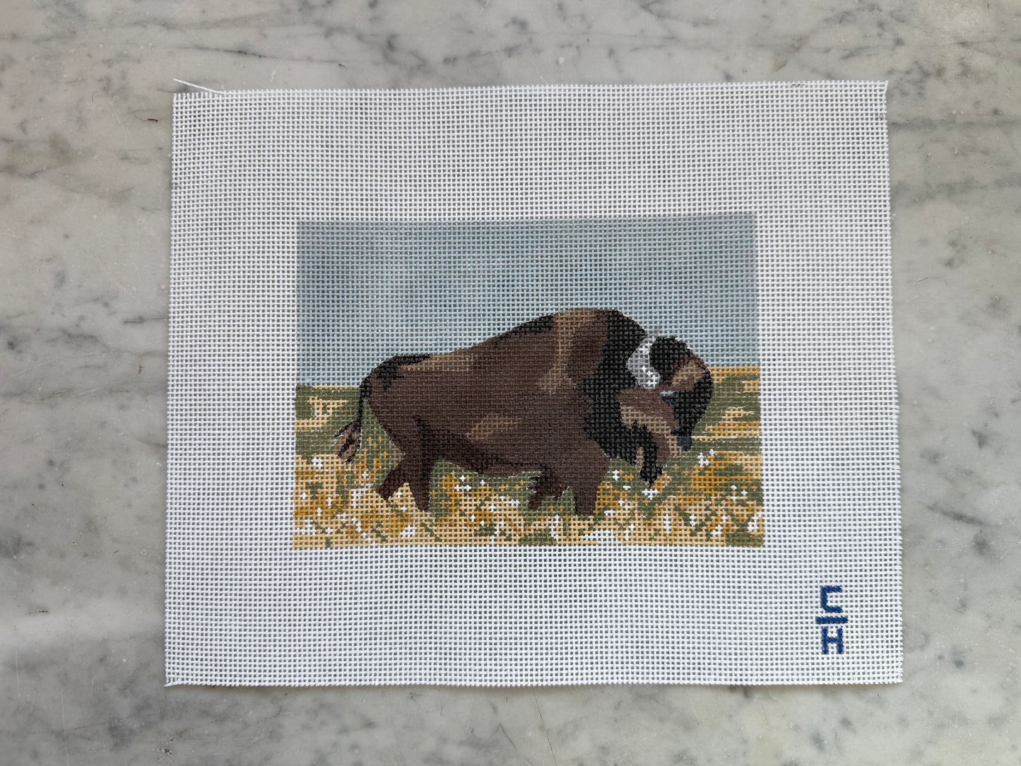 Bison Needlepoint Canvas